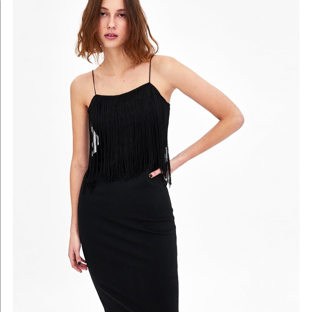 Zara black tube dress